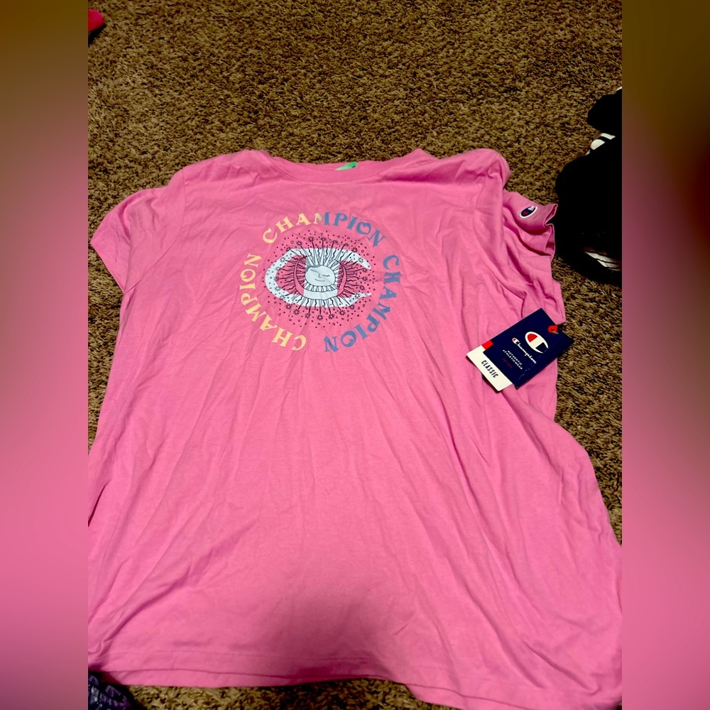 Hot pink champion tee